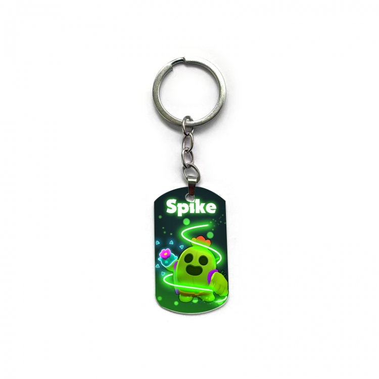 Brawl Stars Anime double-sided full-color printed military brand ring keychain price for 5 pcs