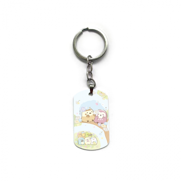 Corner creatures Anime double-sided full-color printed military brand ring keychain price for 5 pcs