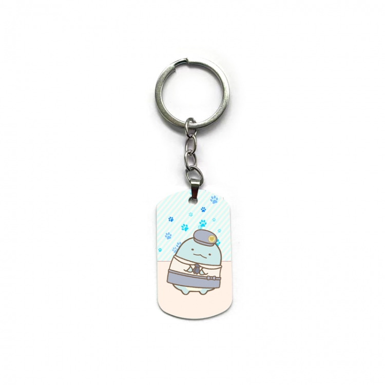 Corner creatures Anime double-sided full-color printed military brand ring keychain price for 5 pcs