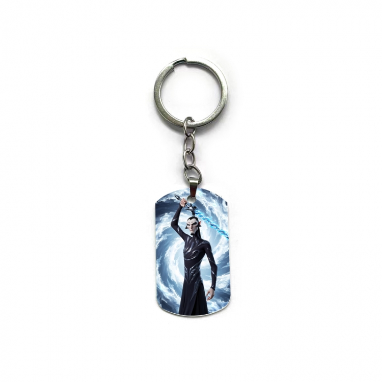 Nezha Anime double-sided full-color printed military brand ring keychain price for 5 pcs