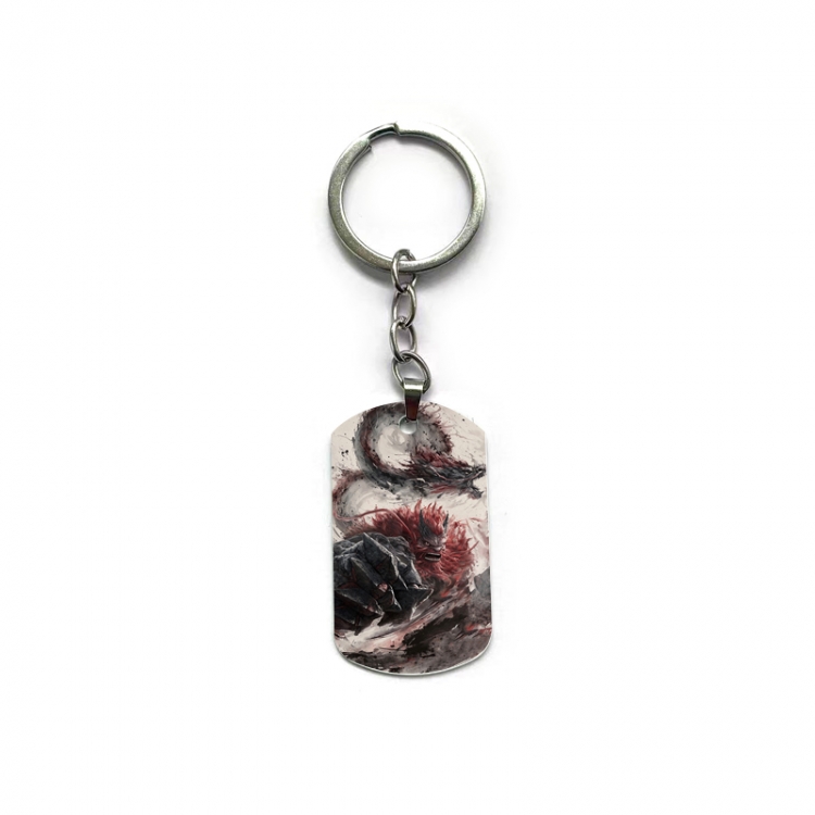 Nezha Anime double-sided full-color printed military brand ring keychain price for 5 pcs