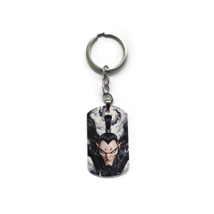 Nezha Anime double-sided full-color printed military brand ring keychain price for 5 pcs