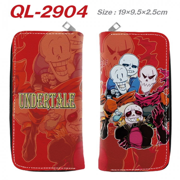 Undertale Anime peripheral PU leather full-color long zippered wallet 19.5x9.5x2.5cm QL-2904