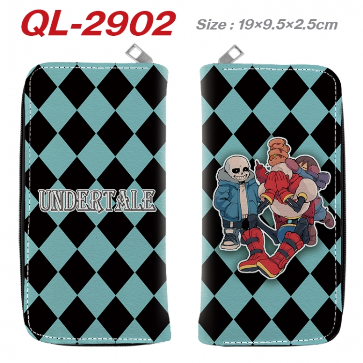 Undertale Anime peripheral PU leather full-color long zippered wallet 19.5x9.5x2.5cm QL-2902