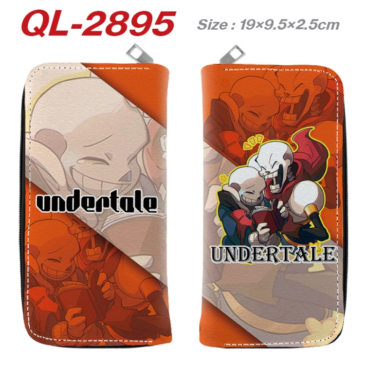 Undertale Anime peripheral PU leather full-color long zippered wallet 19.5x9.5x2.5cm QL-2895