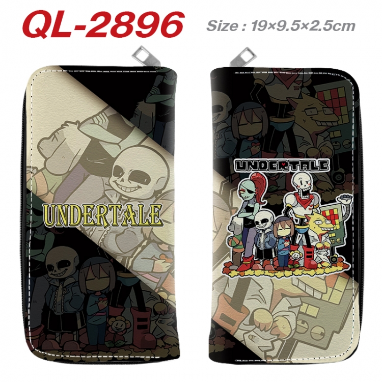 Undertale Anime peripheral PU leather full-color long zippered wallet 19.5x9.5x2.5cm QL-2896