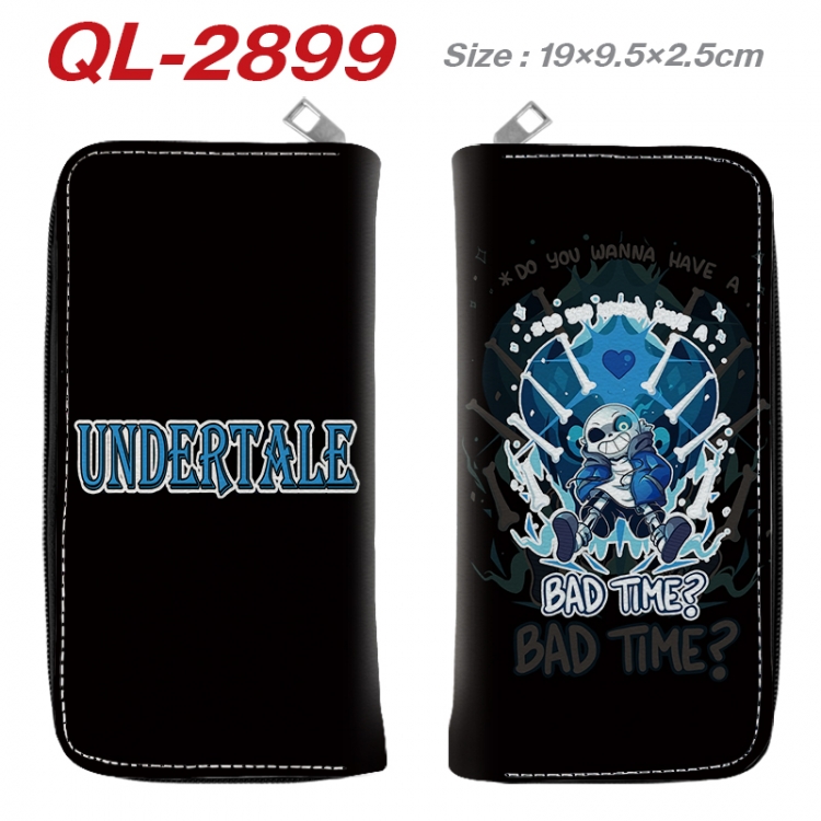 Undertale Anime peripheral PU leather full-color long zippered wallet 19.5x9.5x2.5cm  QL-2899