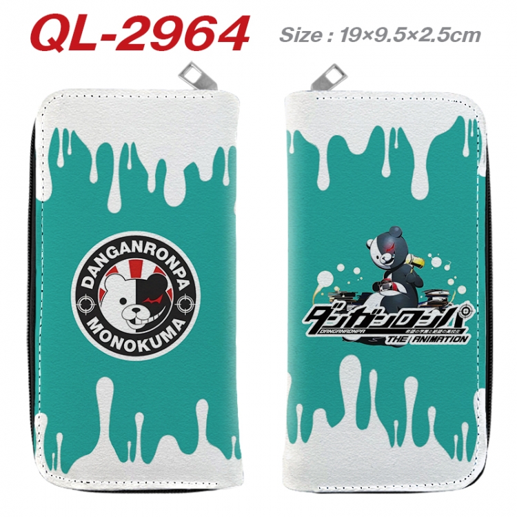 Dangan-Ronpa Anime peripheral PU leather full-color long zippered wallet 19.5x9.5x2.5cm QL-2964