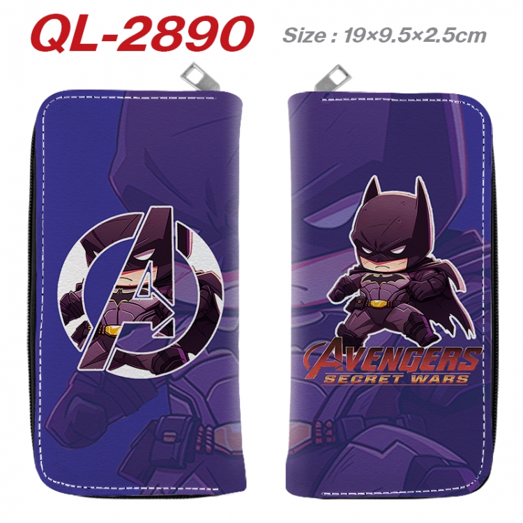 Marvel Anime peripheral PU leather full-color long zippered wallet 19.5x9.5x2.5cm QL-2890