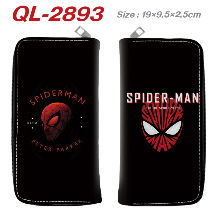 Marvel Anime peripheral PU leather full-color long zippered wallet 19.5x9.5x2.5cm QL-2893