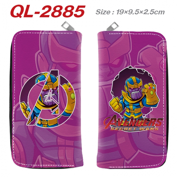 Marvel Anime peripheral PU leather full-color long zippered wallet 19.5x9.5x2.5cm QL-2885