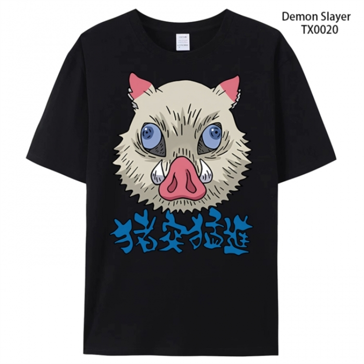 Demon Slayer Kimets Anime peripheral printed pure cotton T-shirt from S to 4XL