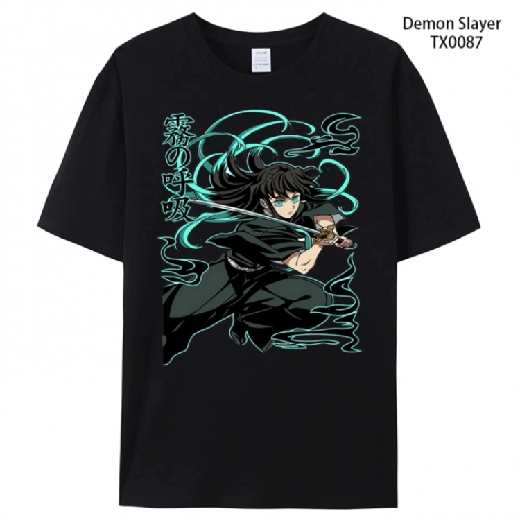 Demon Slayer Kimets Anime peripheral printed pure cotton T-shirt from S to 4XL TX0087