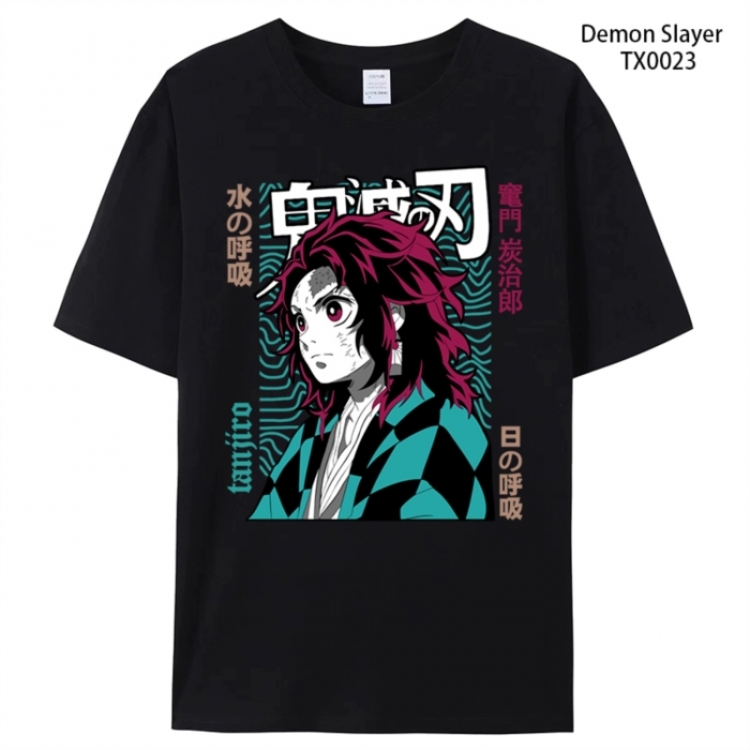 Demon Slayer Kimets Anime peripheral printed pure cotton T-shirt from S to 4XL TX0023