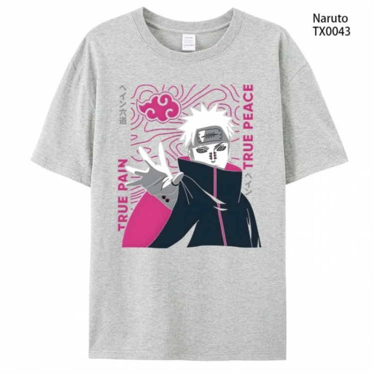 Naruto Anime peripheral printed pure cotton T-shirt from S to 4XL