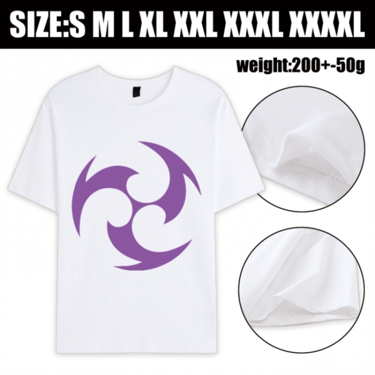 Genshin Impact Anime printed pure cotton short sleeved T-shirt from S to 4XL