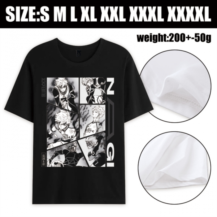BLUE LOCK Anime printed pure cotton short sleeved T-shirt from S to 4XL