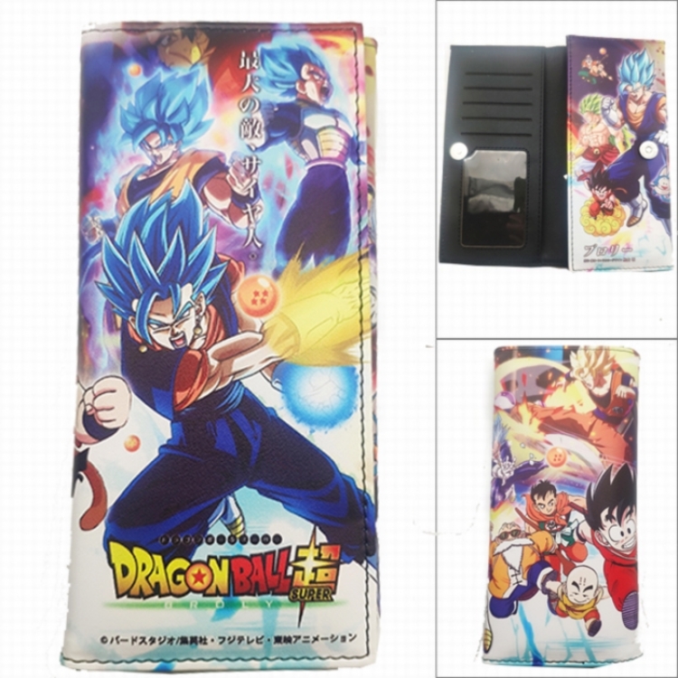 DRAGON BALL Anime Long Tri-Fold Wallet Wallet with Colorful Snaps