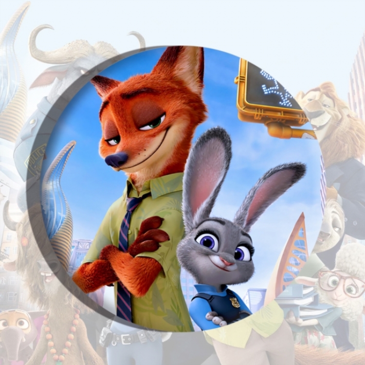 Zootopia Anime tinplate brooch badge price for 5 pcs