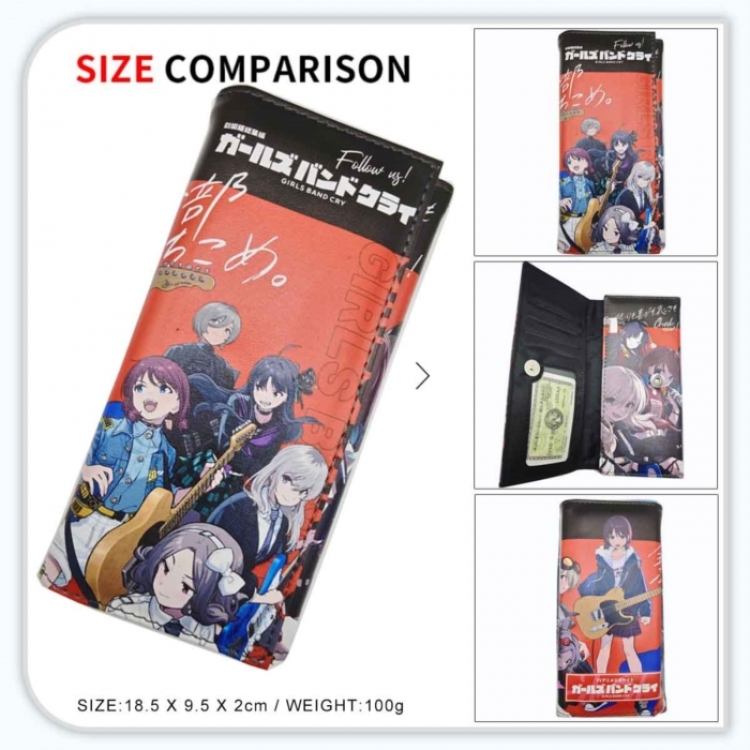 AMNIBUS Anime wallet long wallet buckle storage bag 18.5x9.5x2CM 100g GG-075