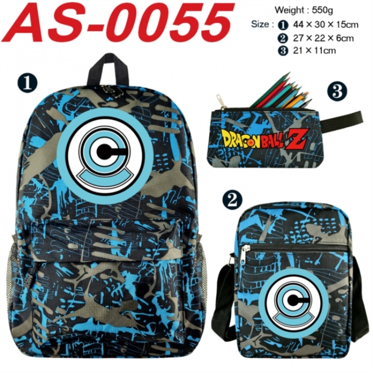 DRAGON BALL Anime canvas backpack backpack+lunch bag+pencil case set 550g