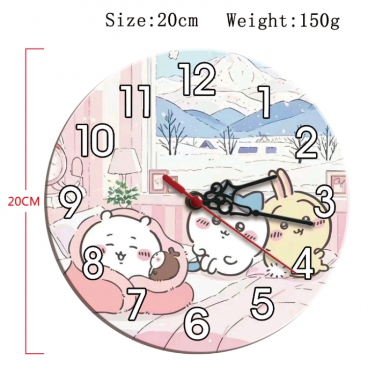 Chiikawa Anime print alarm clock wall clock personality clock packaging size 25X25X4cm