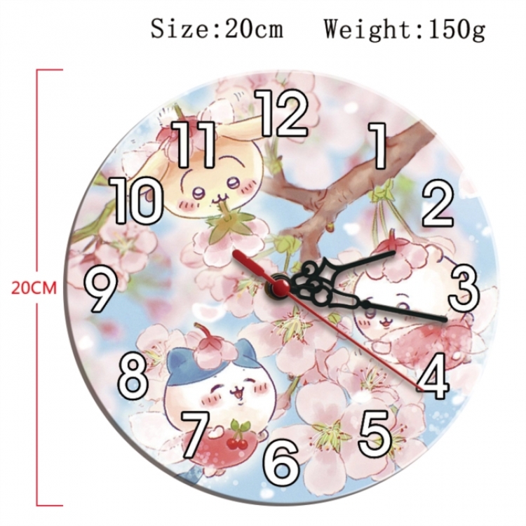 Chiikawa Anime print alarm clock wall clock personality clock packaging size 25X25X4cm