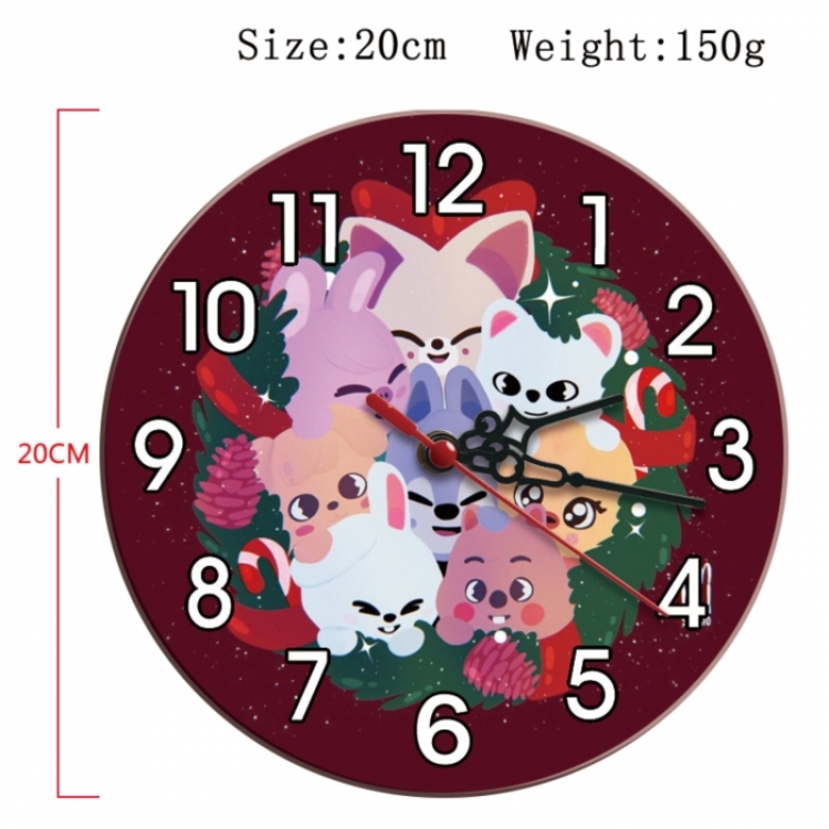 straykids Anime print alarm clock wall clock personality clock packaging size 25X25X4cm