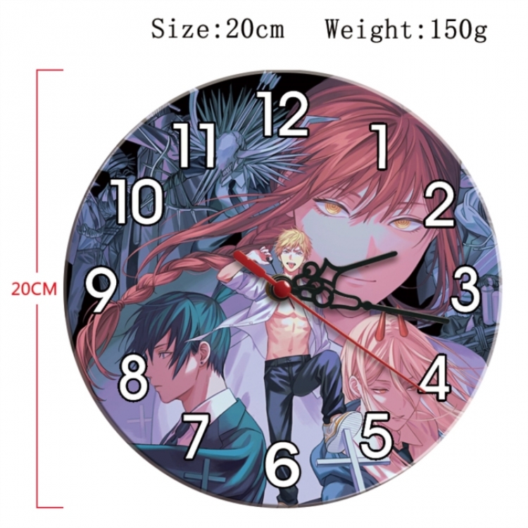 Chainsaw man Anime print alarm clock wall clock personality clock packaging size 25X25X4cm