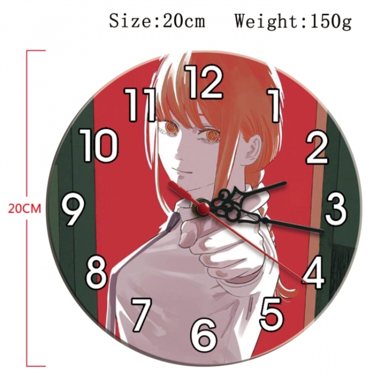 Chainsaw man Anime print alarm clock wall clock personality clock packaging size 25X25X4cm