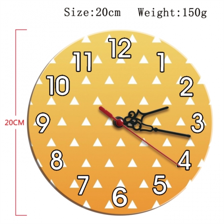 Demon Slayer Kimets Anime print alarm clock wall clock personality clock packaging size 25X25X4cm