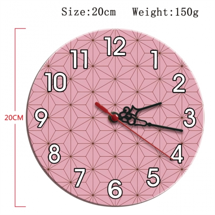 Demon Slayer Kimets Anime print alarm clock wall clock personality clock packaging size 25X25X4cm