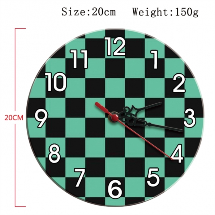 Demon Slayer Kimets Anime print alarm clock wall clock personality clock packaging size 25X25X4cm