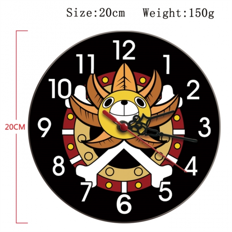One Piece Anime print alarm clock wall clock personality clock packaging size 25X25X4cm