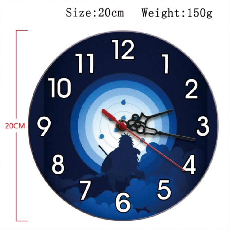 Naruto Anime print alarm clock wall clock personality clock packaging size 25X25X4cm