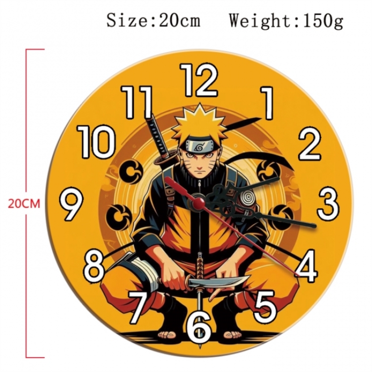 Naruto Anime print alarm clock wall clock personality clock packaging size 25X25X4cm