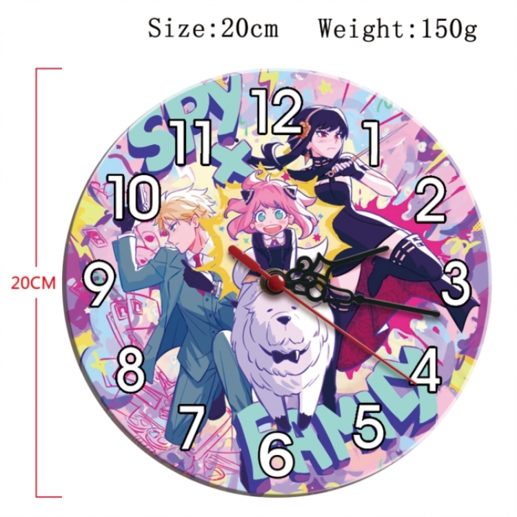 SPY×FAMILY Anime print alarm clock wall clock personality clock packaging size 25X25X4cm