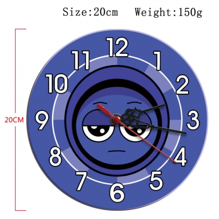 Sprunki Plush Anime print alarm clock wall clock personality clock packaging size 25X25X4cm