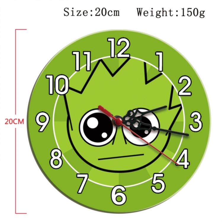 Sprunki Plush Anime print alarm clock wall clock personality clock packaging size 25X25X4cm
