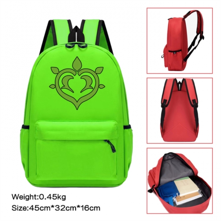 Genshin Impact Anime peripheral Oxford cloth color cartoon backpack 45x32x16cm