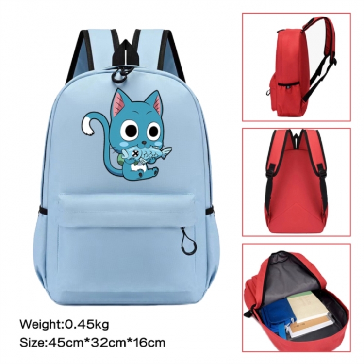 Fairy tail Anime peripheral Oxford cloth color cartoon backpack 45x32x16cm