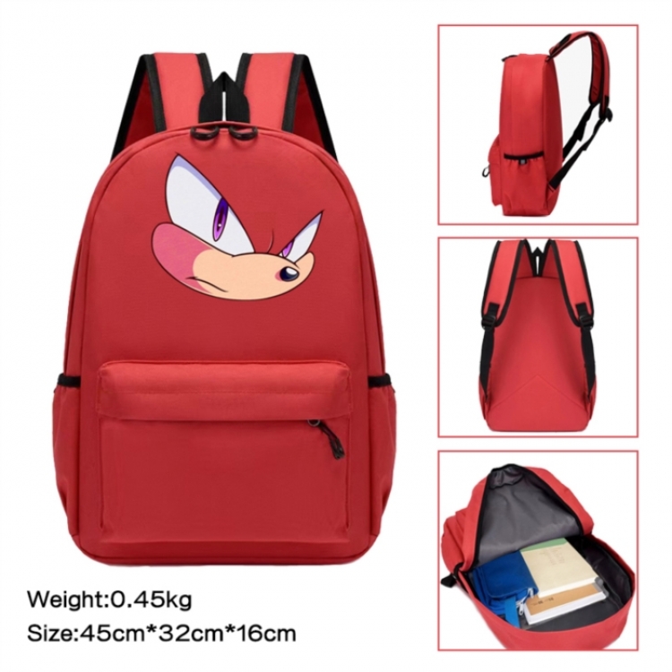 Sonic The Hedgehog Anime peripheral Oxford cloth color cartoon backpack 45x32x16cm
