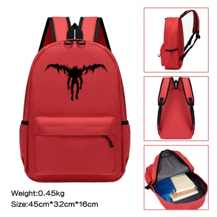Death note Anime peripheral Oxford cloth color cartoon backpack 45x32x16cm