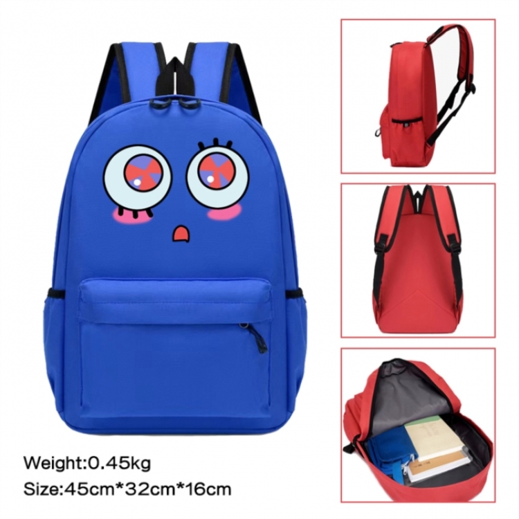 The Amazing Digital Circus Anime peripheral Oxford cloth color cartoon backpack 45x32x16cm