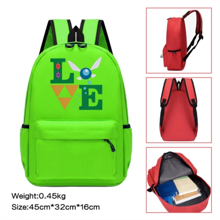 The Legend of Zelda Anime peripheral Oxford cloth color cartoon backpack 45x32x16cm