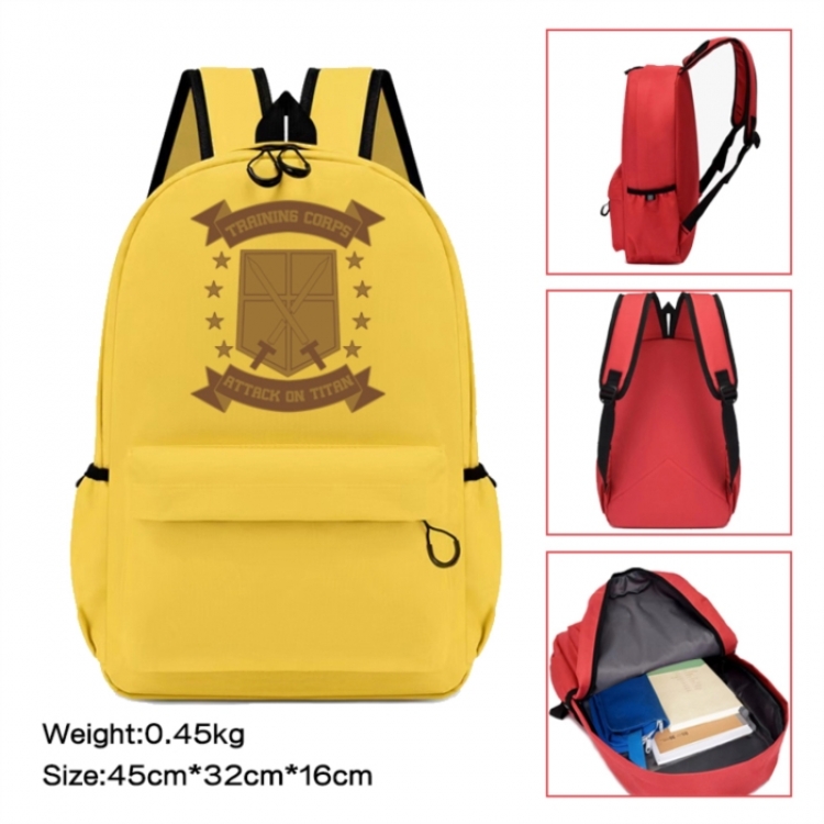 Shingeki no Kyojin Anime peripheral Oxford cloth color cartoon backpack 45x32x16cm