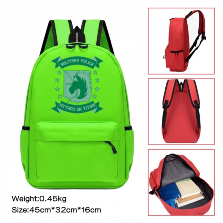 Shingeki no Kyojin Anime peripheral Oxford cloth color cartoon backpack 45x32x16cm