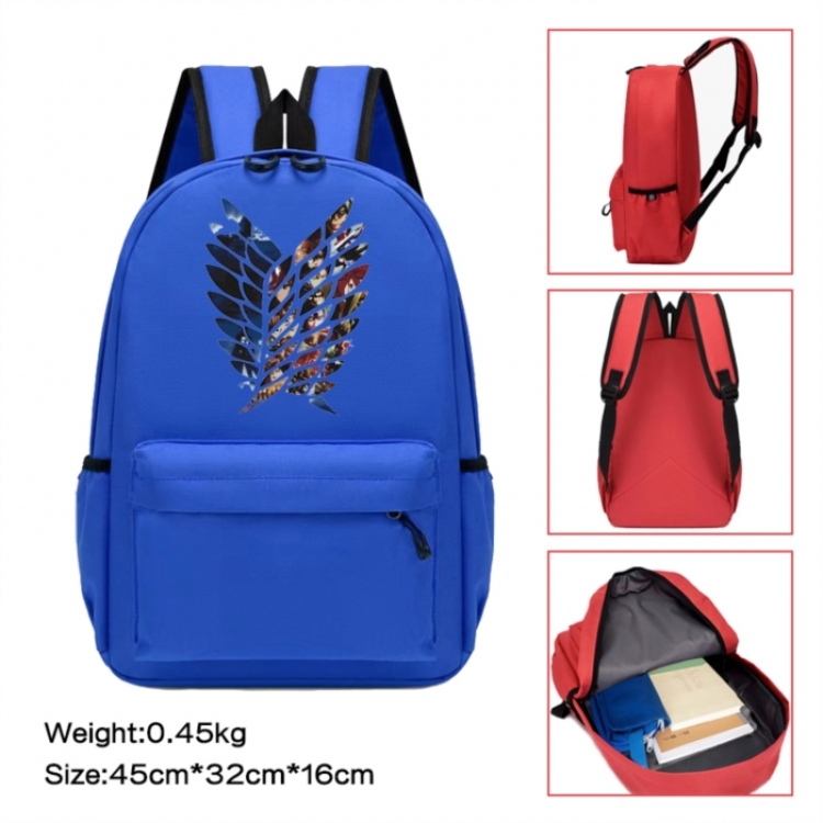 Shingeki no Kyojin Anime peripheral Oxford cloth color cartoon backpack 45x32x16cm
