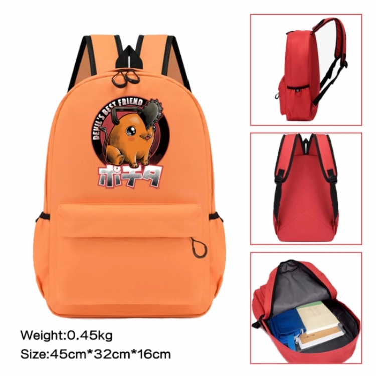 Chainsaw man Anime peripheral Oxford cloth color cartoon backpack 45x32x16cm