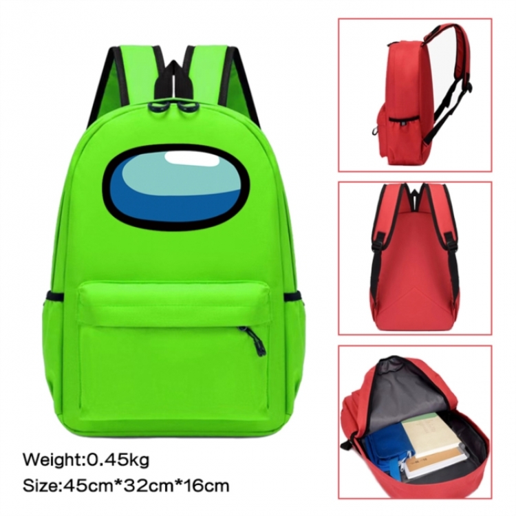 Among us Anime peripheral Oxford cloth color cartoon backpack 45x32x16cm